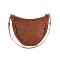 CELESTE LEATHER HOBO BAG - SADDLE