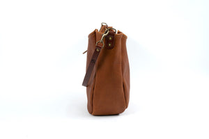 Celeste Leather Hobo Bag - Large - Charcoal Bison