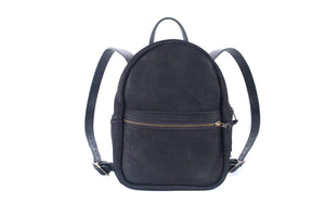 CLASSIC ZIPPERED SMALL LEATHER BACKPACK PURSE