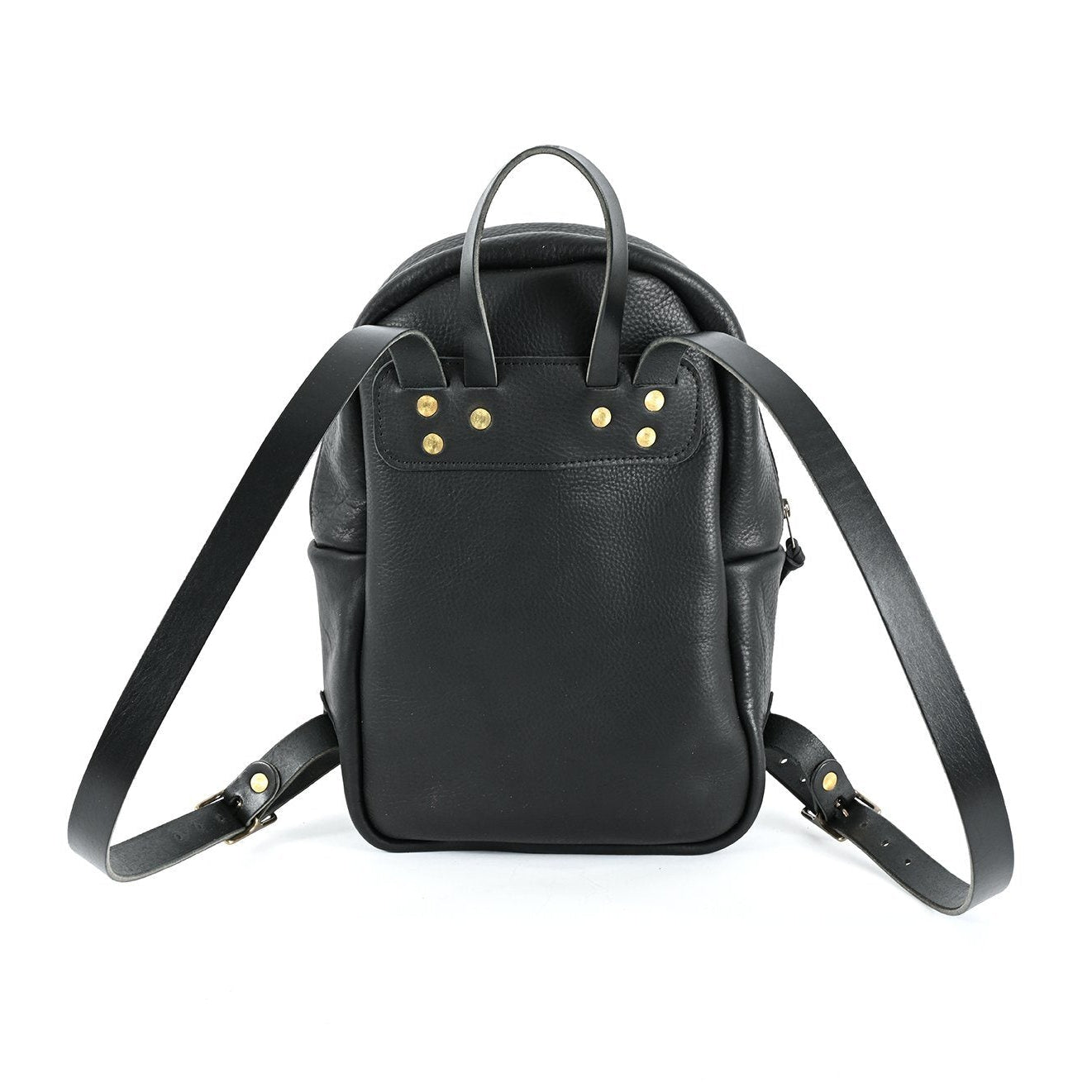 black leather medium backpack Africa Bag / Framed by our handpainted black lacquered Costa edging Man BLACK Backpack in Fabric