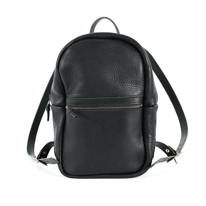 Go Forth Goods Classic Zippered Leather Backpack