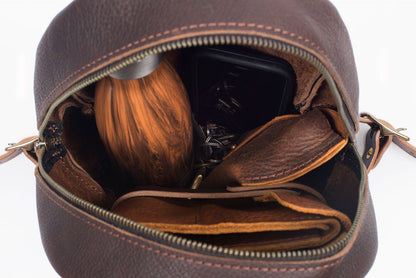 CLASSIC ZIPPERED SMALL LEATHER BACKPACK PURSE - IN STOCK