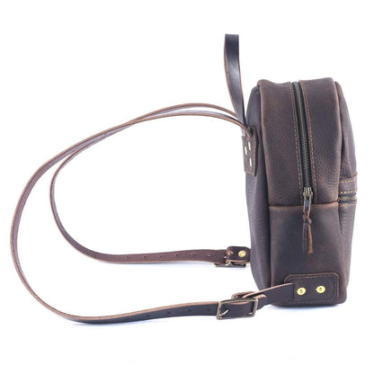 CLASSIC ZIPPERED SMALL LEATHER BACKPACK PURSE - IN STOCK