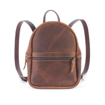 CLASSIC ZIPPERED SMALL LEATHER BACKPACK PURSE - IN STOCK