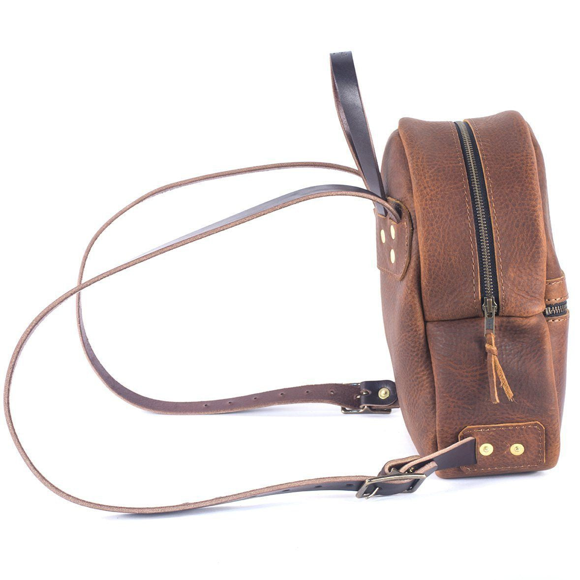 CLASSIC ZIPPERED SMALL LEATHER BACKPACK PURSE - IN STOCK
