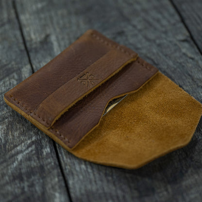 TUCK LEATHER CARD WALLET