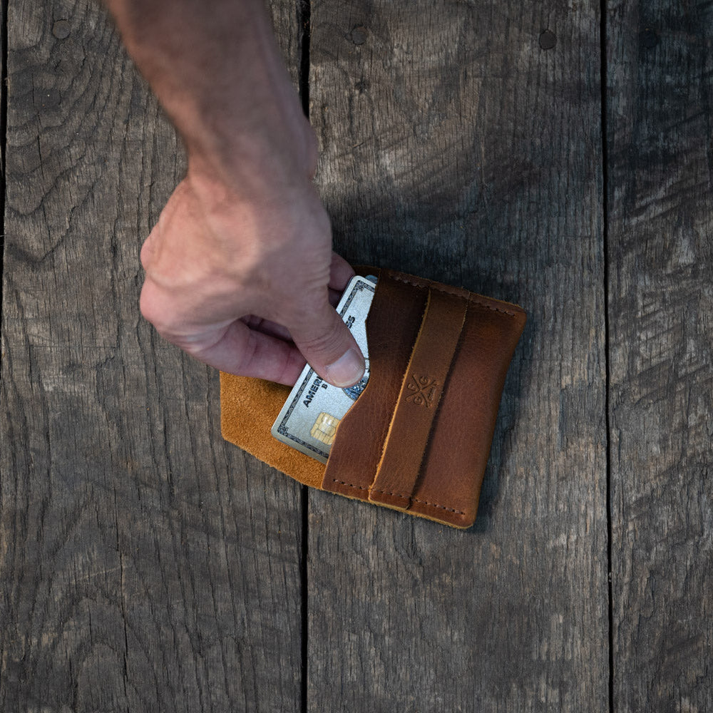 TUCK LEATHER CARD WALLET