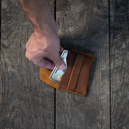 TUCK LEATHER CARD WALLET