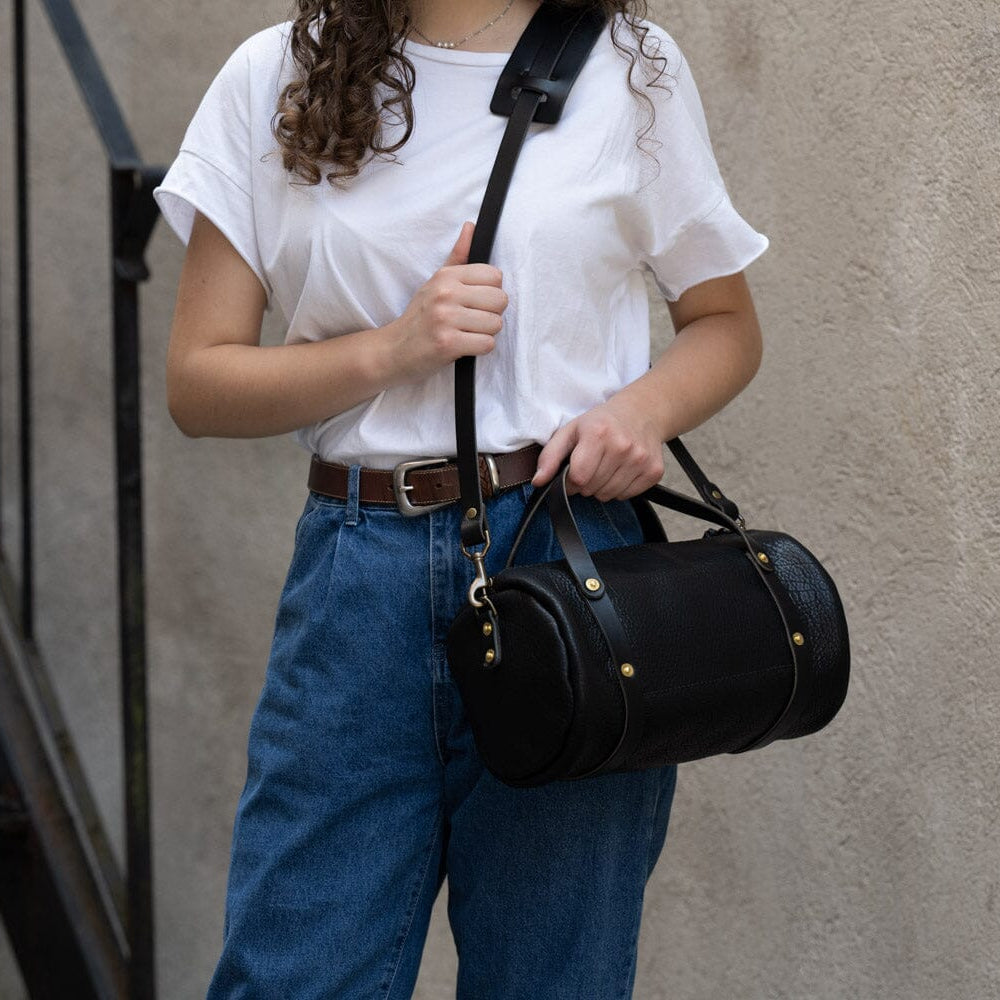 JANE LEATHER CROSSBODY - BLACK BISON