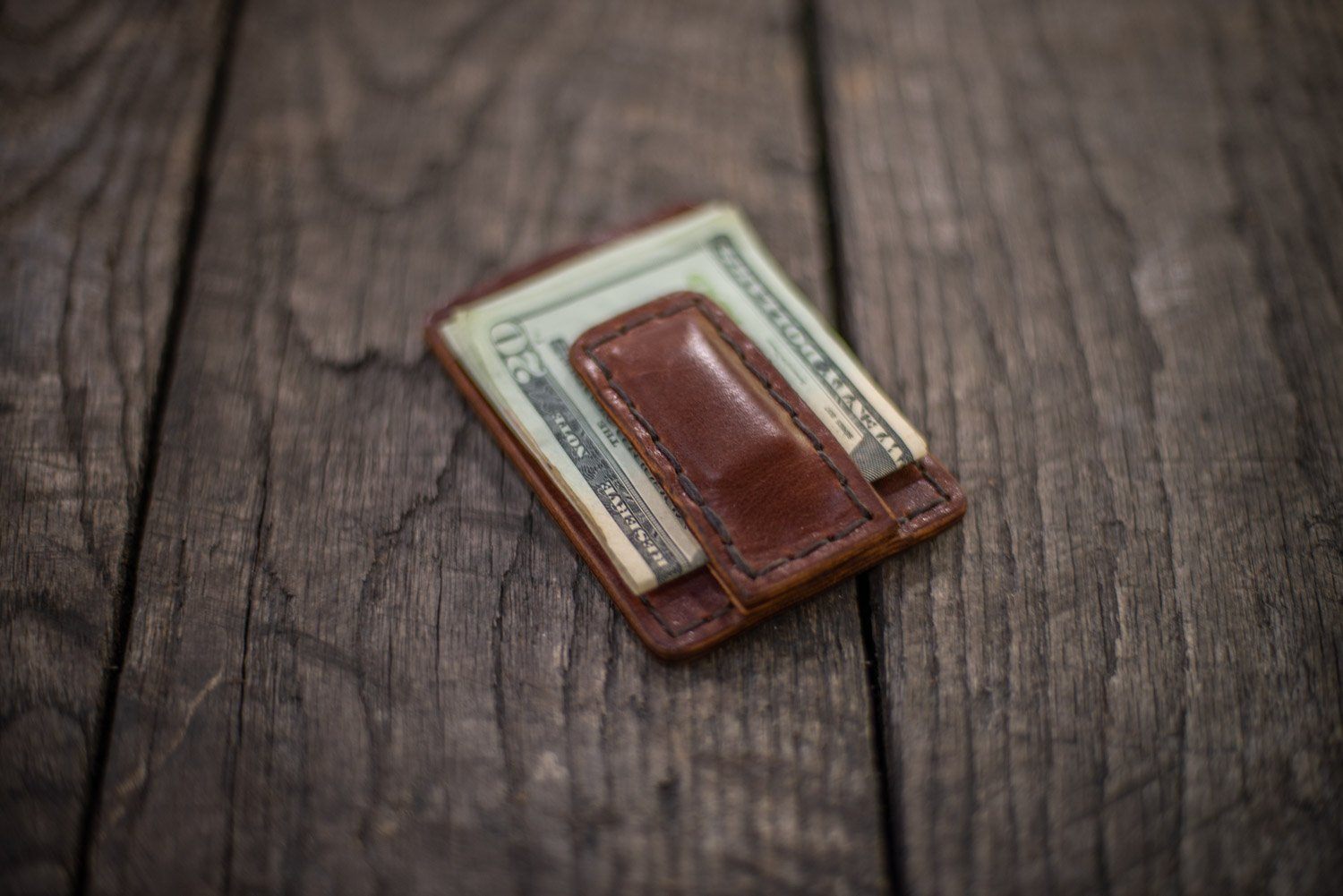 Money Clip Leather Wallet 