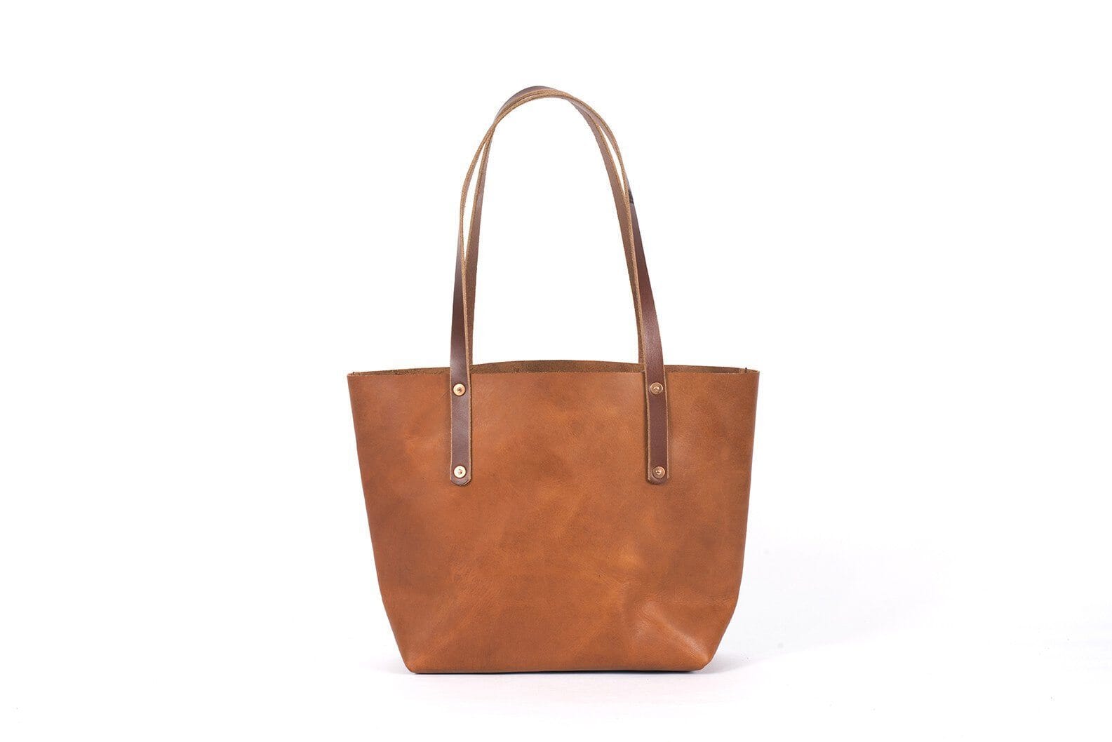 leather tote bag, full grain leather bag - caramel color - Avery Tote Medium