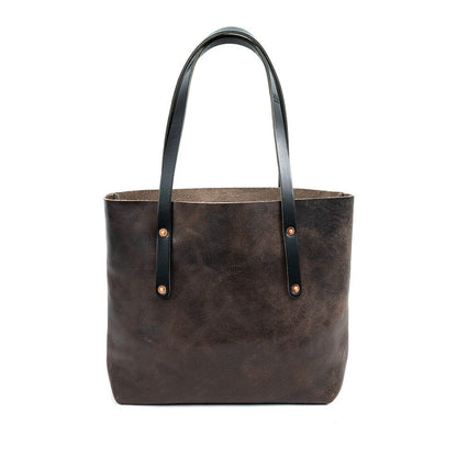 AVERY LEATHER TOTE BAG - MEDIUM - CHARCOAL BISON