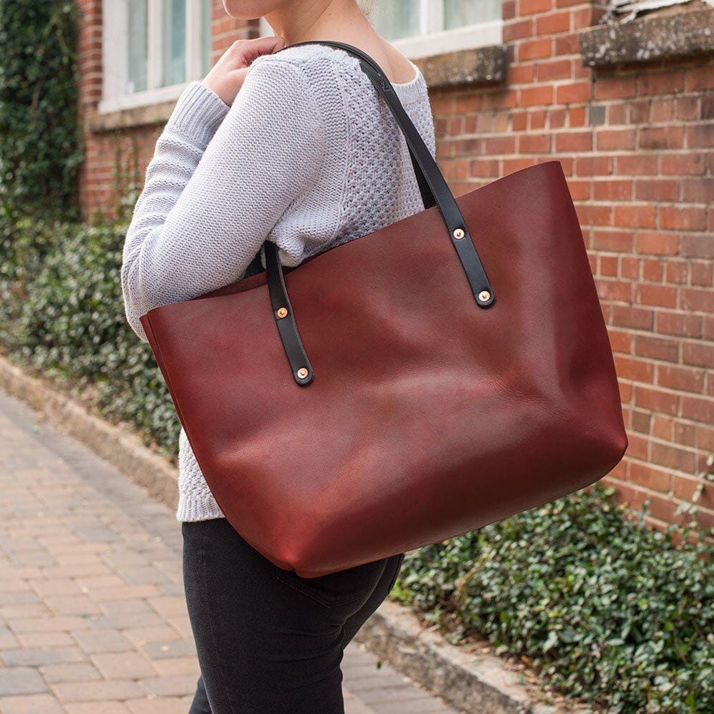Large Handmade Leather Tote Bag The Avery Tote Go Forth Goods