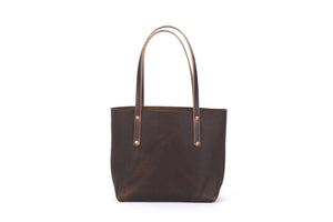leather tote bag, full grain leather bag - mocha color - Avery Tote Medium