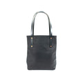 AVERY LEATHER TOTE BAG - SLIM MEDIUM - BLACK