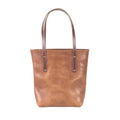 AVERY LEATHER TOTE BAG - SLIM MEDIUM - CARAMEL