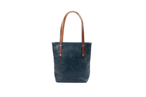 AVERY LEATHER TOTE BAG WITH ZIPPER - SLIM MEDIUM DELUXE (RTS)