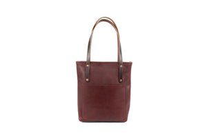 AVERY LEATHER TOTE BAG WITH ZIPPER - SLIM MEDIUM DELUXE (RTS)