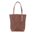 AVERY LEATHER TOTE BAG - SLIM MEDIUM - WINE BISON