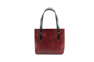AVERY LEATHER TOTE BAG - SMALL - OXBLOOD