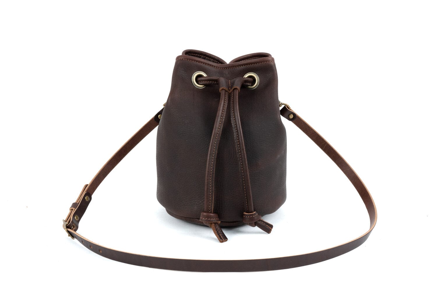 Leather Bucket Bag - Large - Mocha
