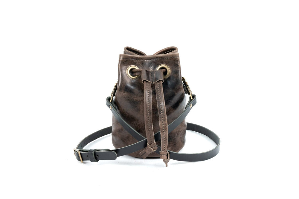 Go Forth Goods Leather Bucket Bag - Small - Cherry Bison