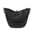 CELESTE LEATHER HOBO BAG - LARGE - BLACK