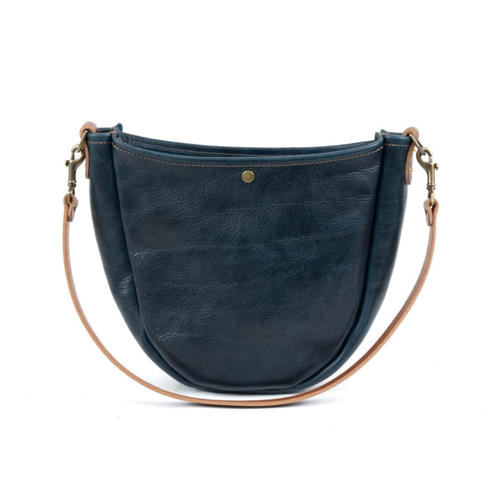 CELESTE LEATHER HOBO BAG - INDIGO BISON