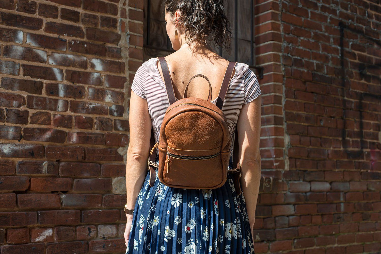 CLASSIC ZIPPERED SMALL LEATHER BACKPACK PURSE (RTS) - Go Forth Goods ®