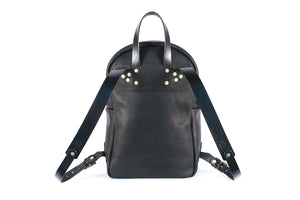 CLASSIC ZIPPERED LEATHER BACKPACK (RTS)