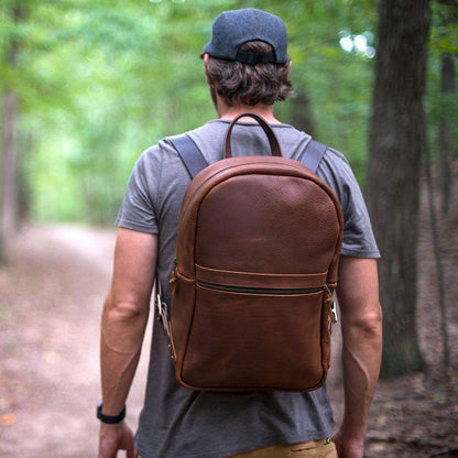 CLASSIC ZIPPERED LEATHER BACKPACK - IN STOCK
