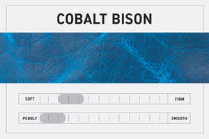 Leather Bucket Bag - Small - Cobalt Bison
