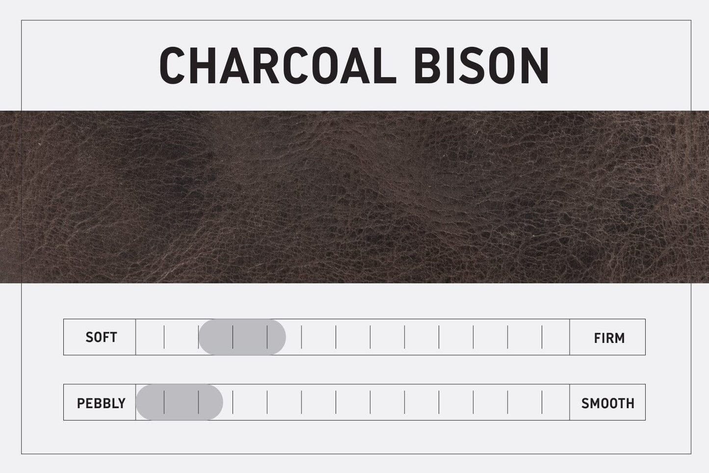 LEATHER BUCKET BAG - LARGE - CHARCOAL BISON