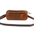 LEATHER FANNY PACK / LEATHER WAIST BAG - DELUXE - SADDLE