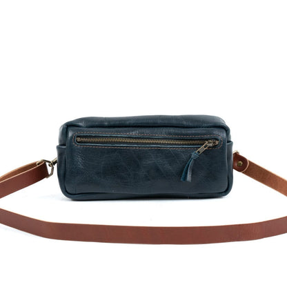 LEATHER FANNY PACK / LEATHER WAIST BAG - INDIGO BISON