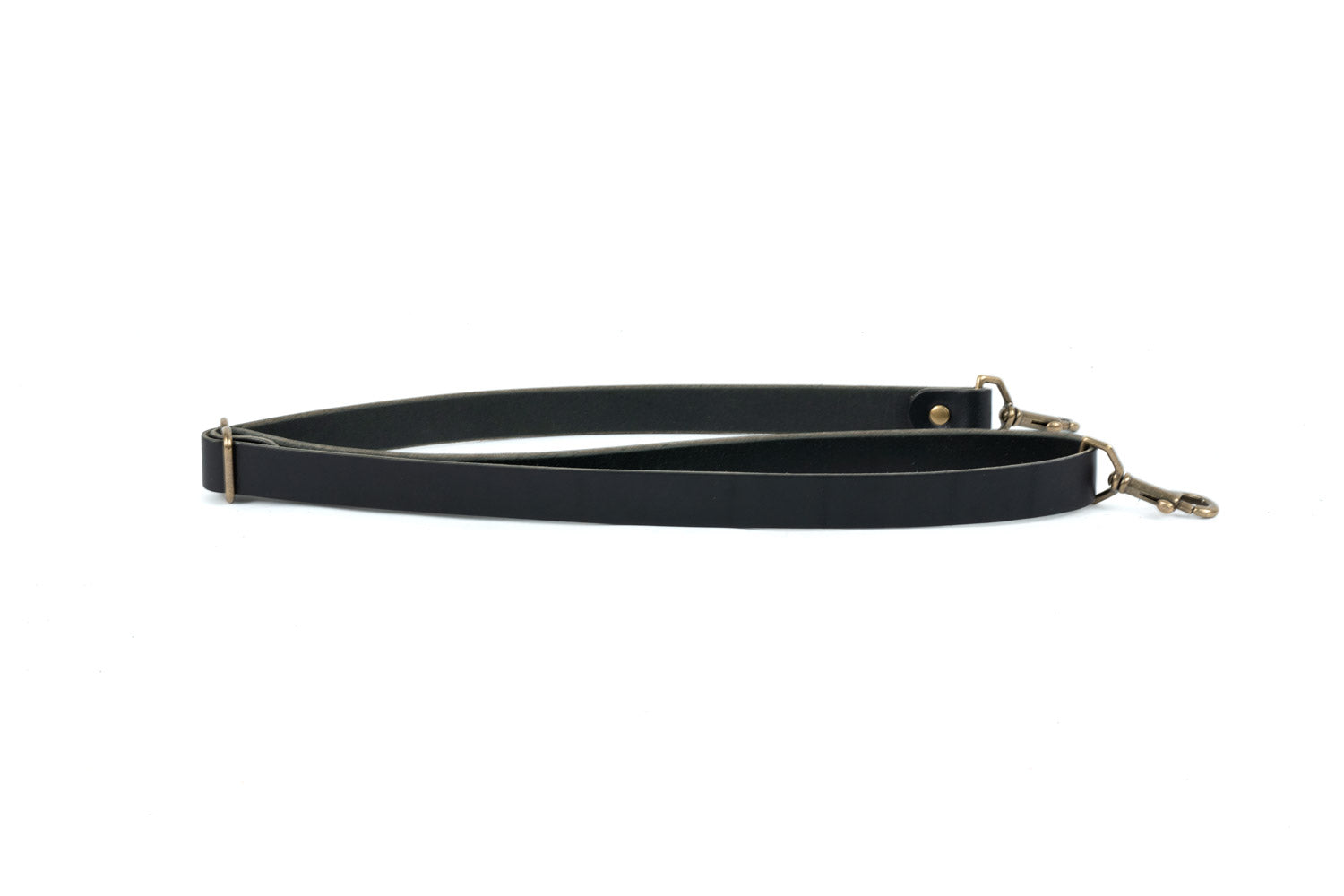 Black Leather Fanny Pack Wide Shoulder Strap Leather Belt 