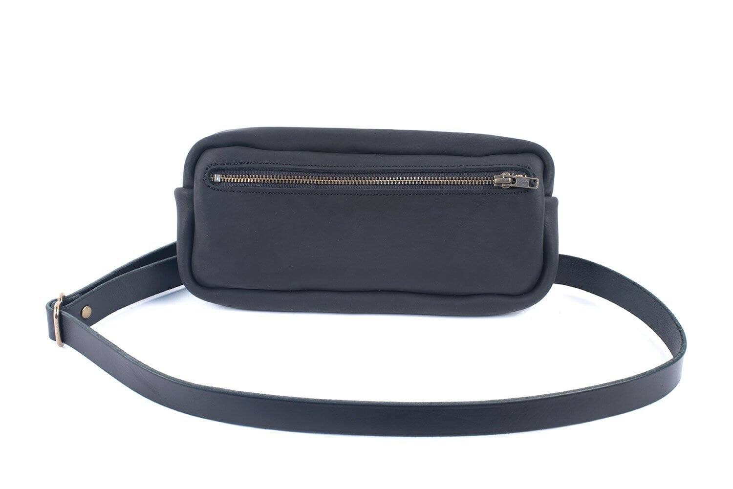 Full Grain Leather Fanny Pack Single Stripe Chest Bag Casual Waist Bag –  Unihandmade