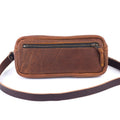 LEATHER FANNY PACK / LEATHER WAIST BAG - SADDLE