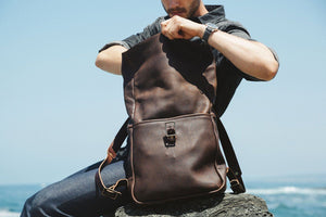 GRANT LEATHER ROLL TOP RUCKSACK BACKPACK (RTS)