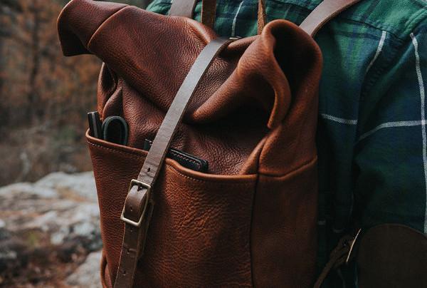 GRANT LEATHER ROLL TOP RUCKSACK BACKPACK - Go Forth Goods ®