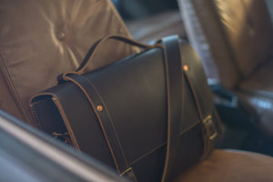 Handmade Leather briefcase - Cooper Satchel - mocha