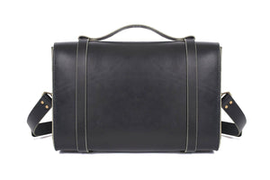 Handmade Leather briefcase - Cooper Satchel - black