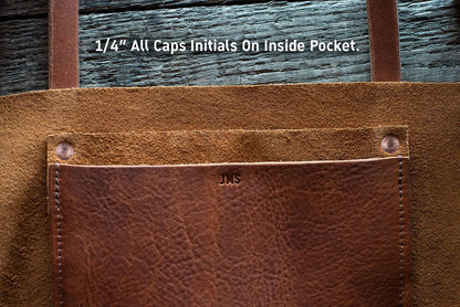 AVERY LEATHER TOTE BAG - MEDIUM - CHARCOAL BISON