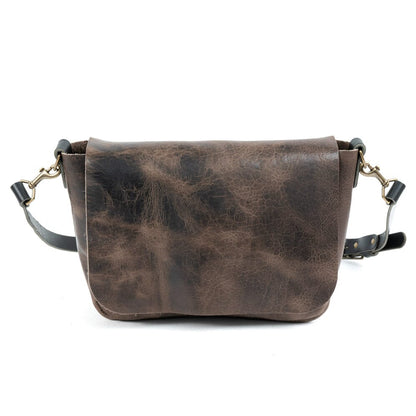 KINDLE LEATHER SATCHEL - CHARCOAL BISON