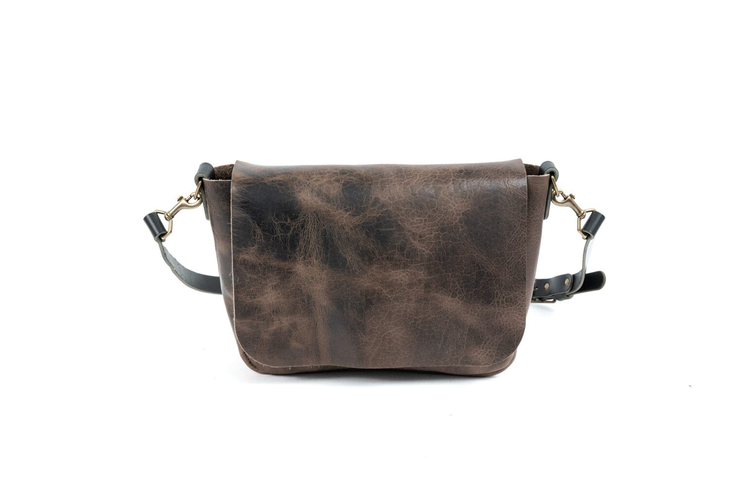 Go Forth Goods Leather Top Zipper Pouch Charcoal Bison (Limited Edition)