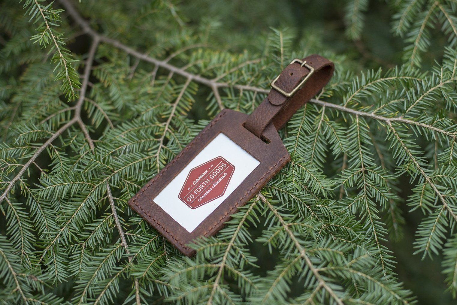 LUGGAGE TAG IN LEATHER Go Forth Goods Luggage tag in leather go forth goods