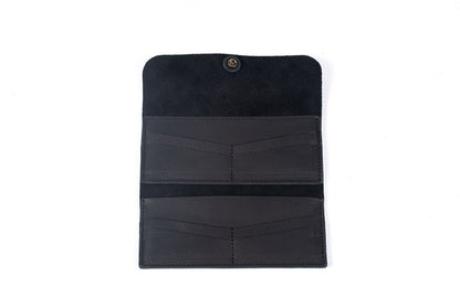 MARIE LEATHER WALLET -  BLACK - IN STOCK