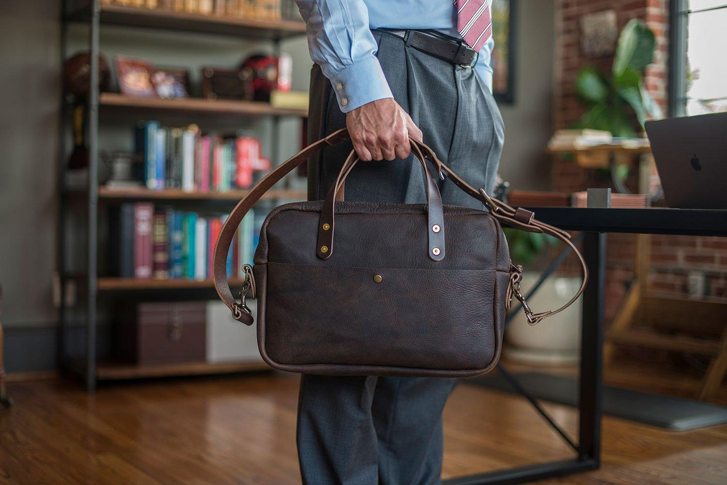 MARTIN THIN LEATHER BRIEFCASE - IN STOCK