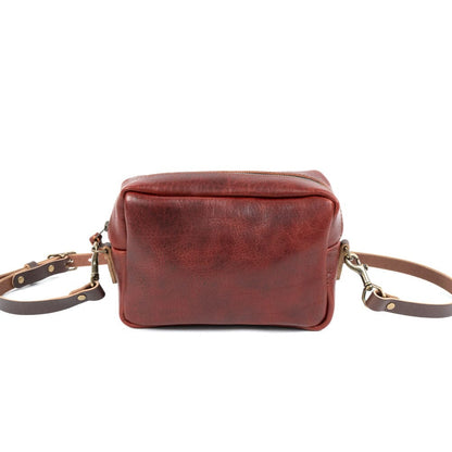 SARAH LEATHER CROSSBODY - REDWOOD BISON