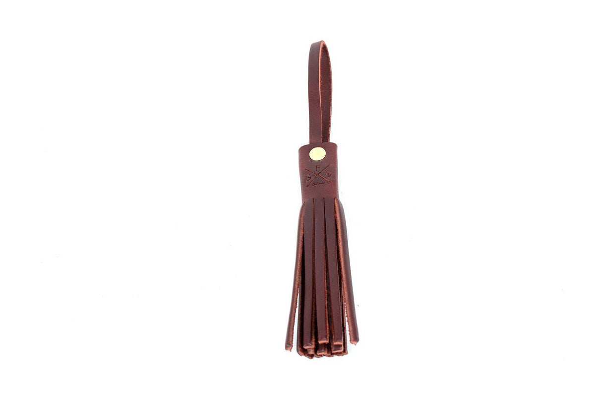 cowhideaccessories Cowhide Tassel - Leather Tassels for Handbags - Purse Charm - Keychain - Gray, Brown and White